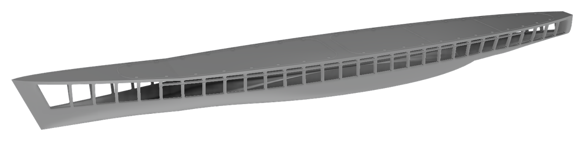 HMS Vanguard 1/144 RC ship kit render