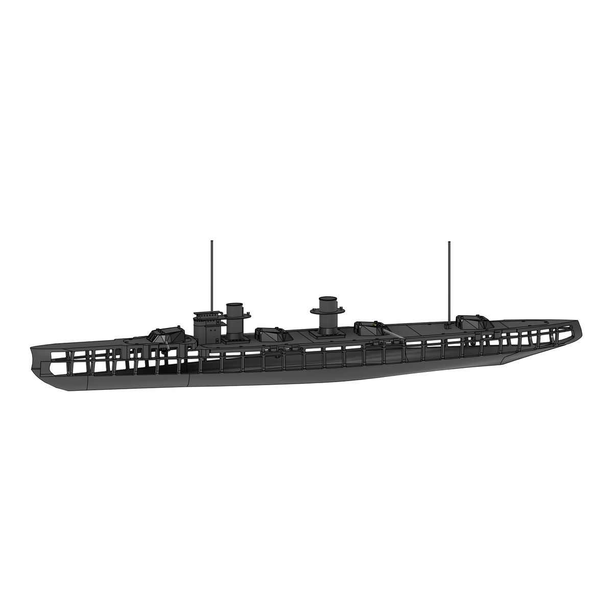 Izmail 1/144 RC ship kit render