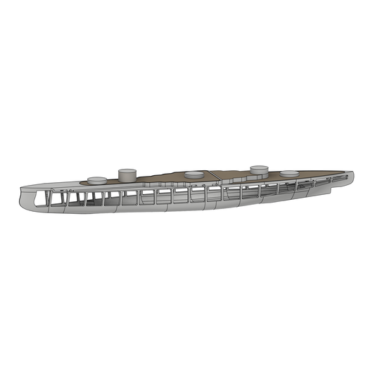 Conte di Cavour (as built) 1/144 RC ship kit render