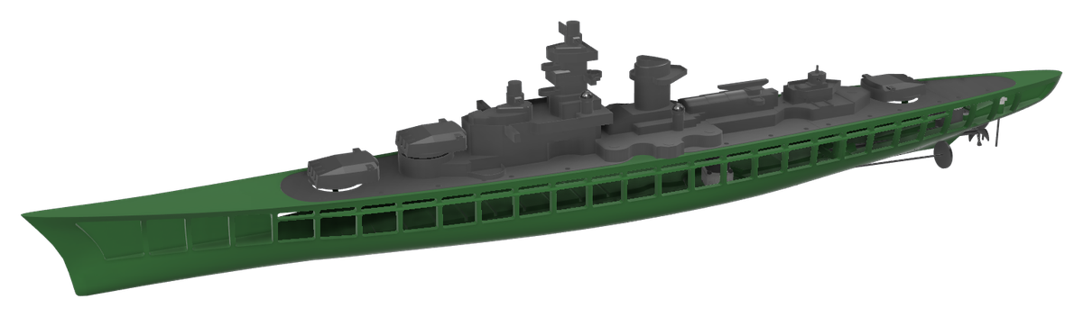 DKM Scharnhorst 1/144 RC ship kit render