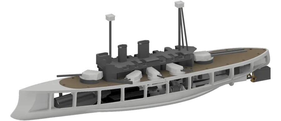 HMS Lord Nelson 1/144 ship kit render