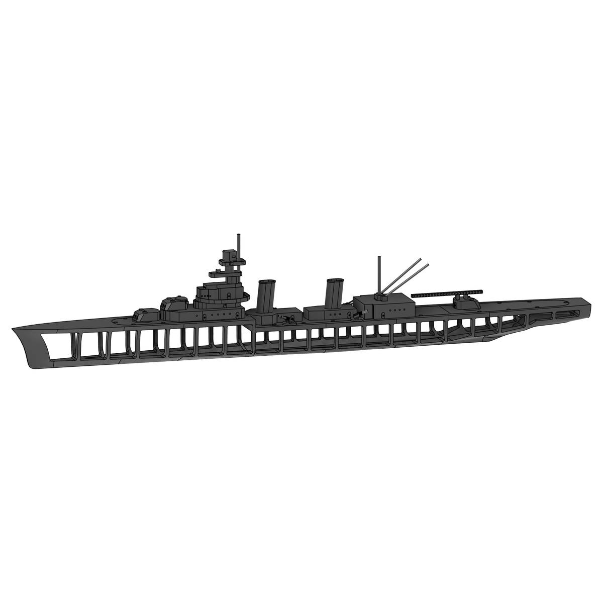 La Galissonniere 1/144 RC ship kit render