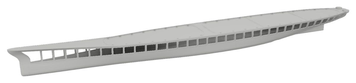 USS Iowa 1/144 RC ship kit render
