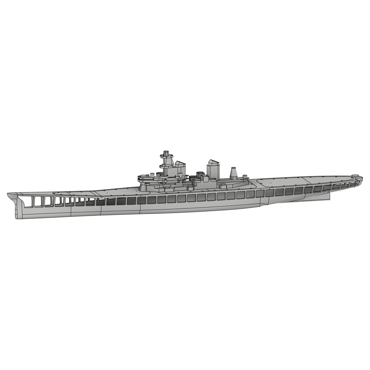 USS Iowa 1/144 RC ship kit render