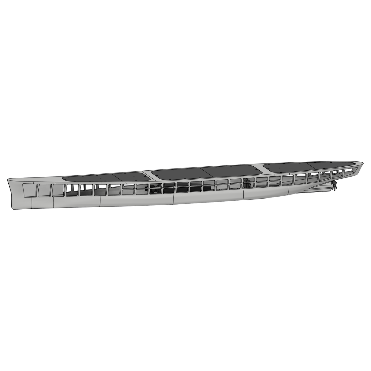 USS North Carolina 1/144 RC ship kit render