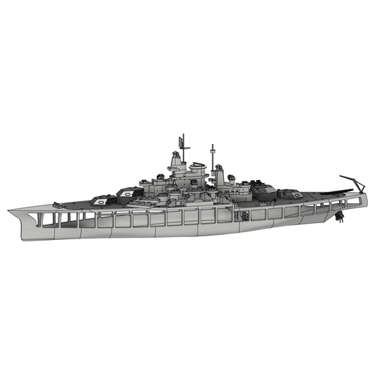 USS West Virginia (1944) 1/144 RC ship kit render